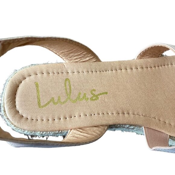 Lulu's Rayney Light Nude Espadrille Flatform Sandals 6.5 - Picture 8 of 8